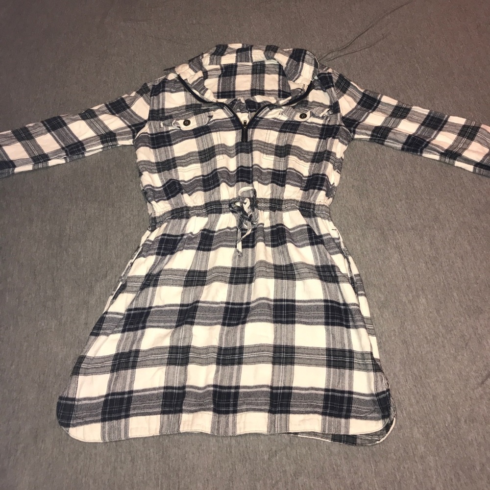 Flannel shirt dress