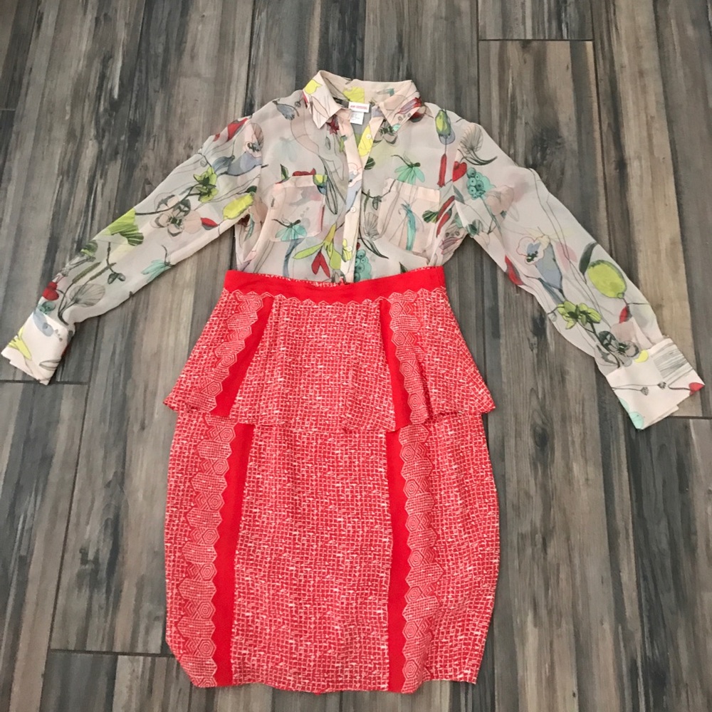 Anthropologie Peplum pencil skirt