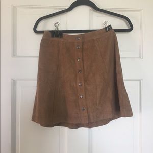 Abercrombie and Fitch suede tan skirt size 00