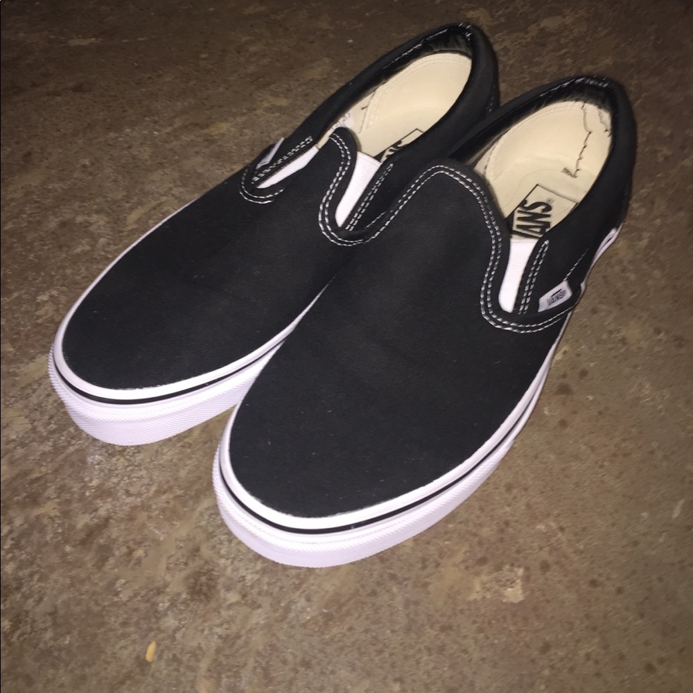 Black slip on vans