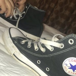 Black high top converse