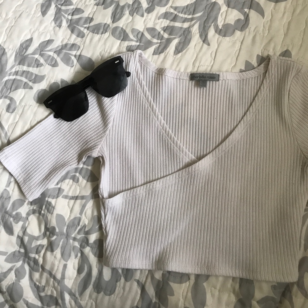 A white crop top