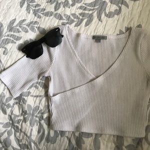 A white crop top