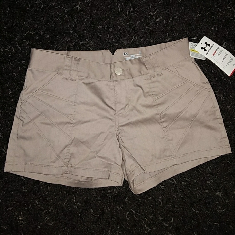 Under armour tan shorts NEW