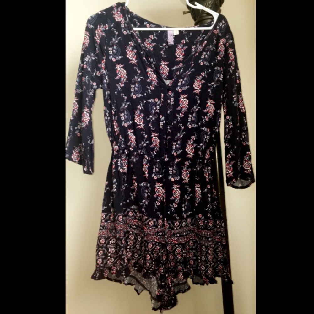 Fransesca's Collections Floral Romper