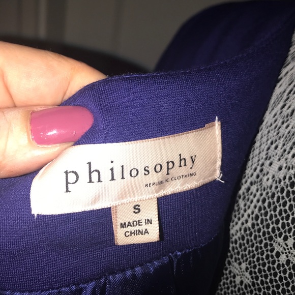 Blue blazer with zippers. Never worn. - Picture 3 of 5