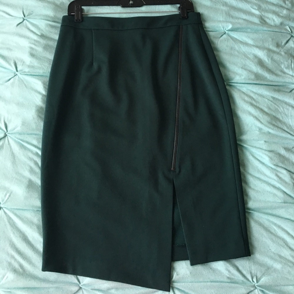 Emerald pencil skirt