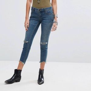 Free people raw hem jeans