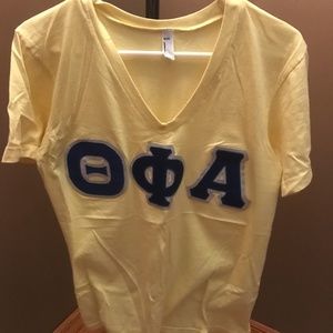 Theta Phi Alpha Yellow Short Sleeve T-Shirt