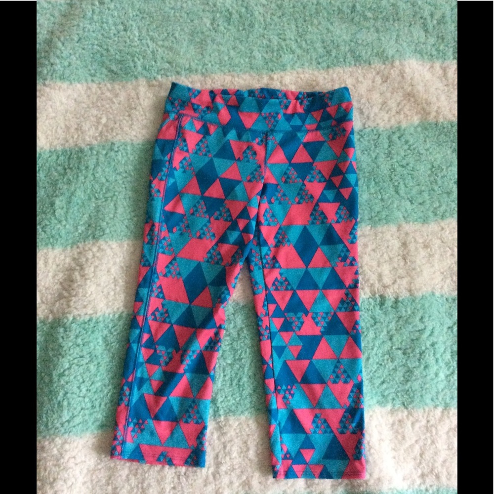 Pink and blue Capri leggings