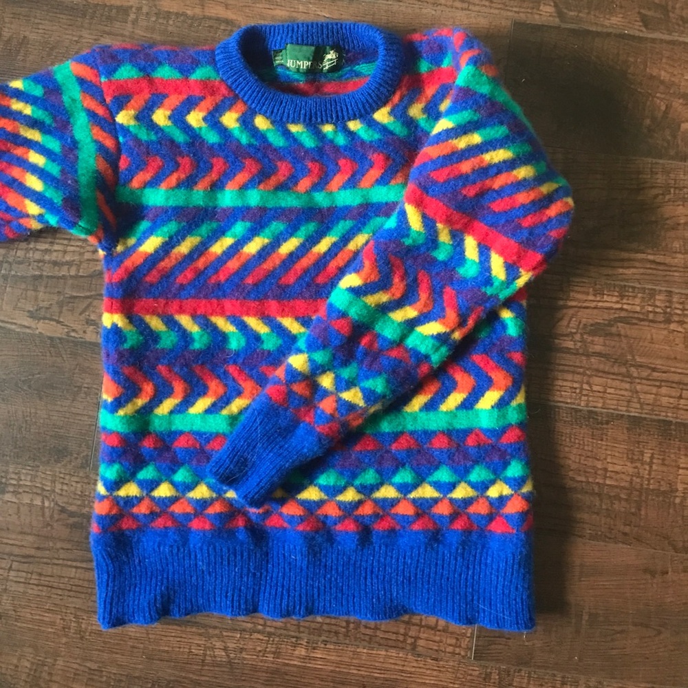 Vintage Rainbow Wool Sweater