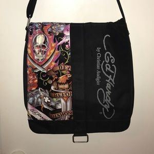 Ed Hardy Messenger Tote Bag
