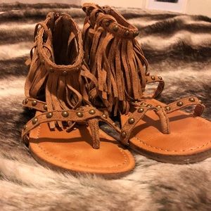 Fringe Sandals size 6.5 never worn