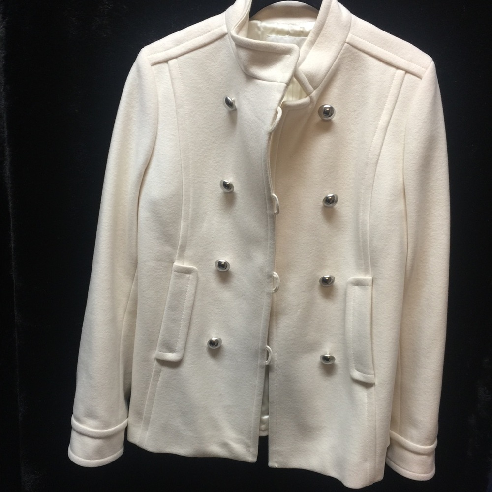 Banana Republic cream wool coat M