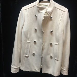 Banana Republic cream wool coat M