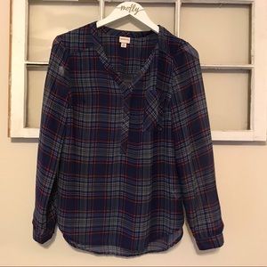 Plaid Sheer Top