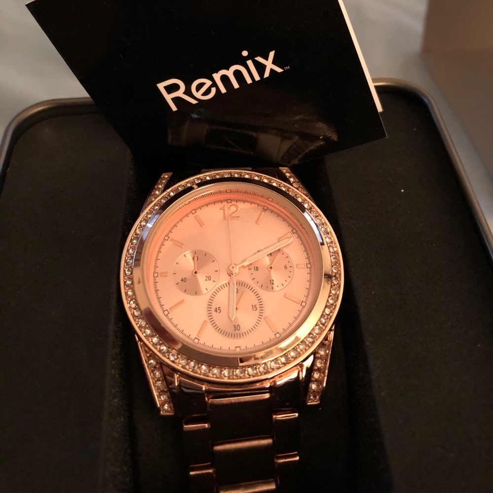 Rose gold remix watch