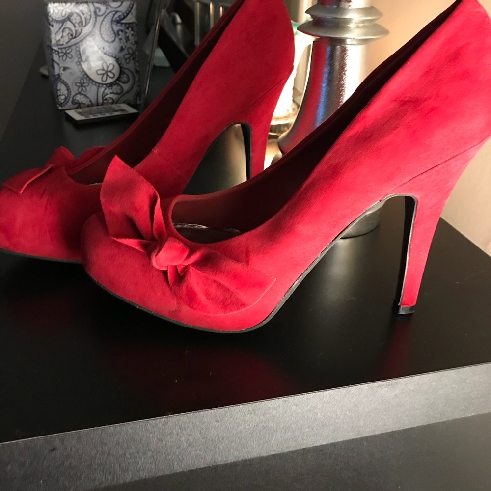 Red Suede Heels
