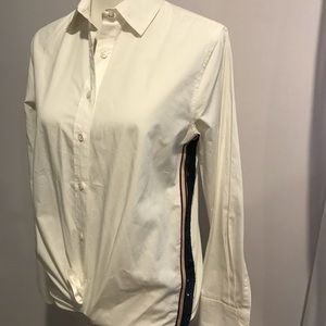 JCREW! Size 6, White Button Down, Sequin Sides!