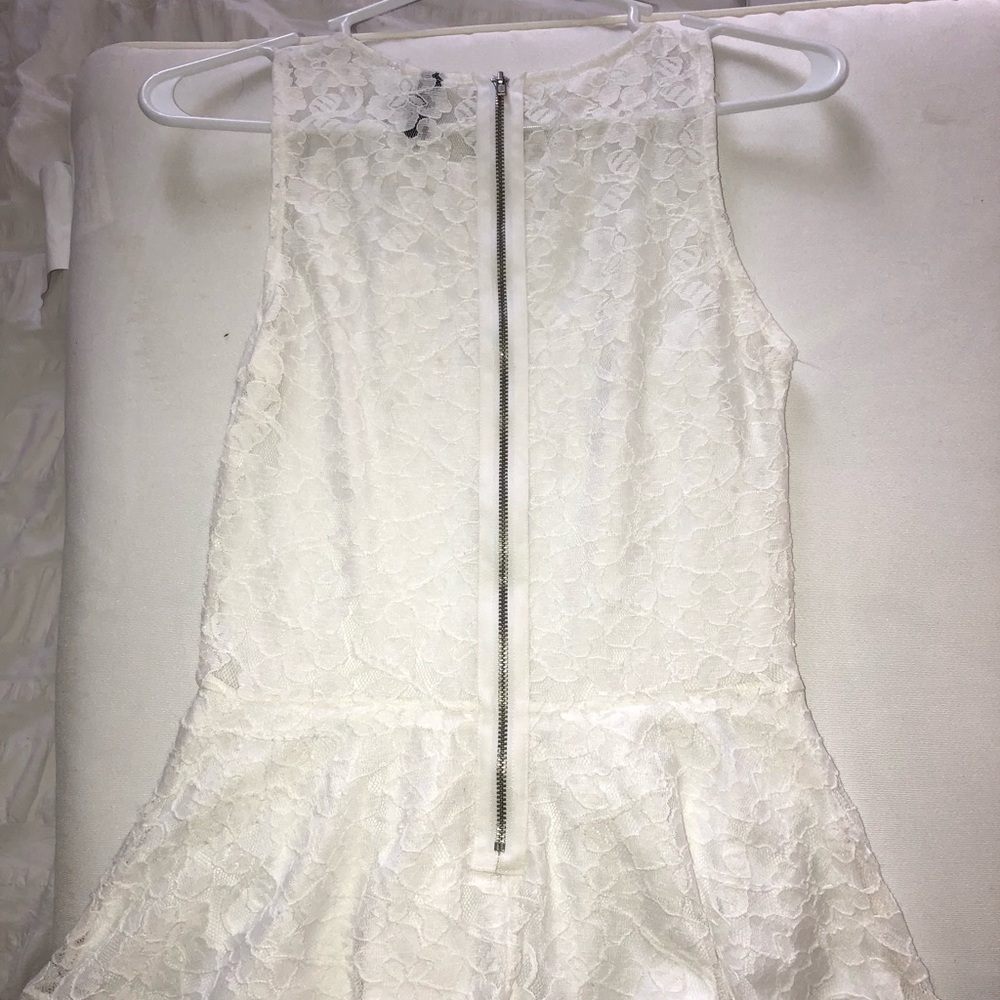 Lace peplum top