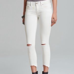 Free People white jeans