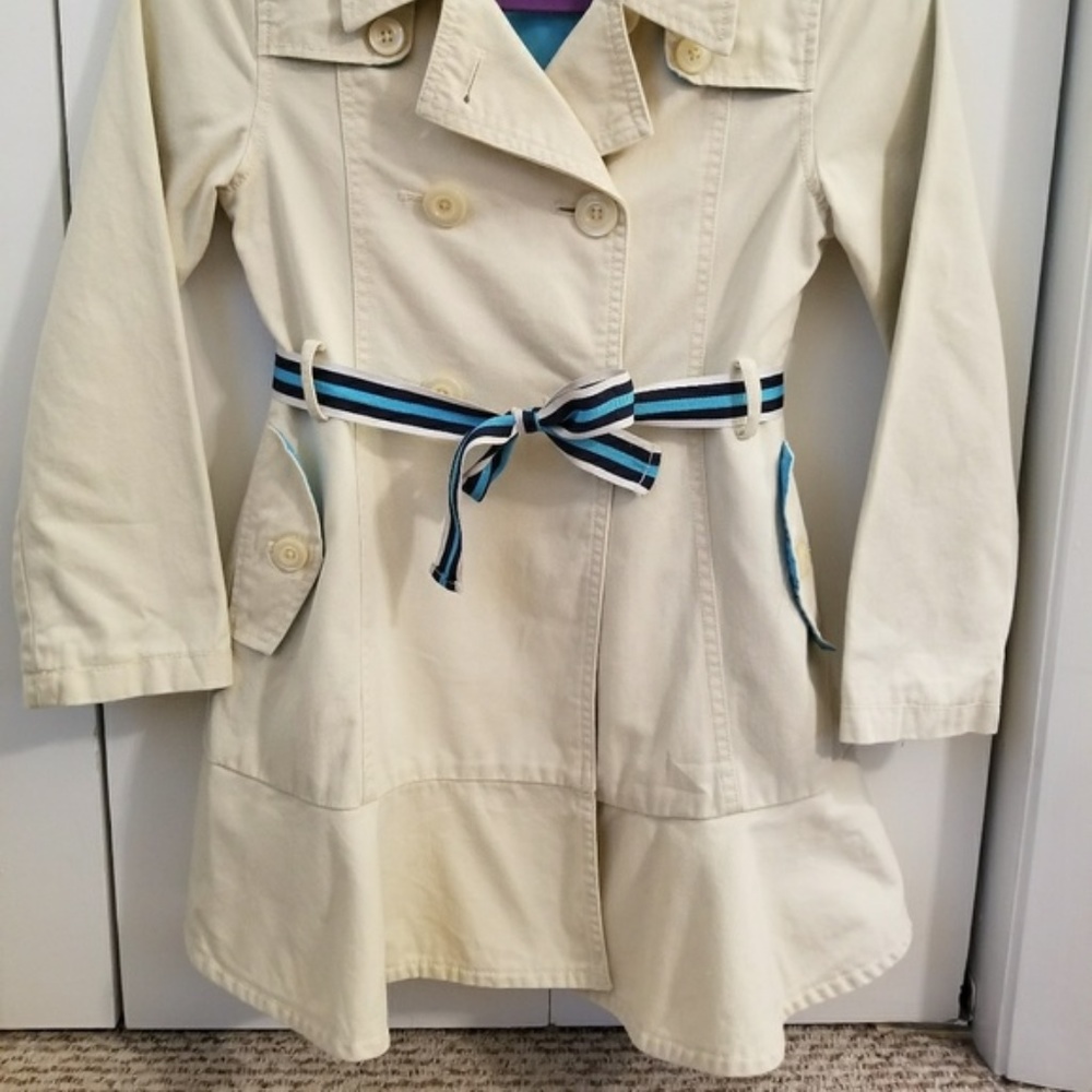 Tan button coat with side pockets