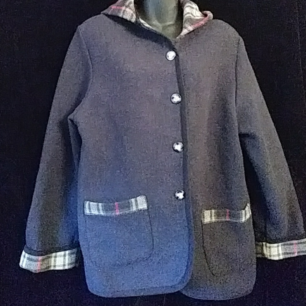 Sonoma Jean Co. light wool hooded jacket-sz M