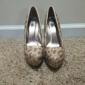 Charlotte Russe Leopard Glitter Pumps