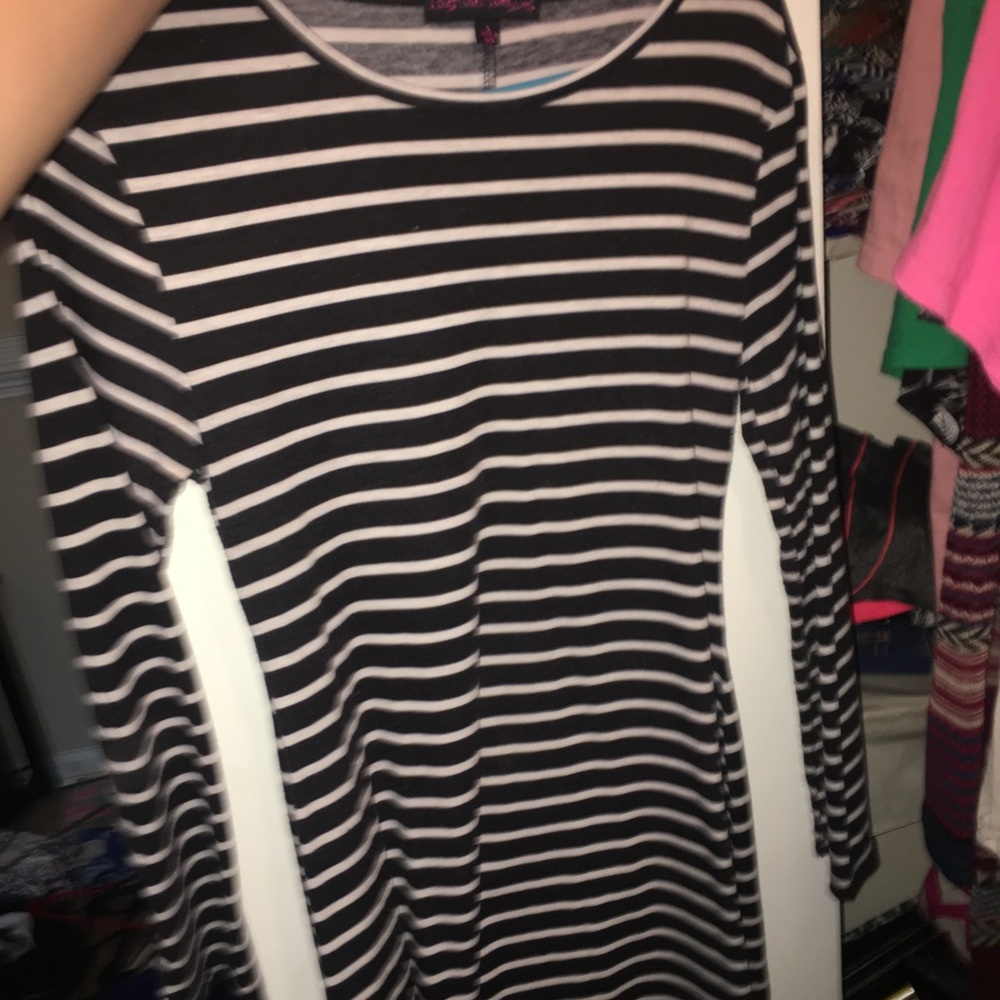Medium length stripped dress