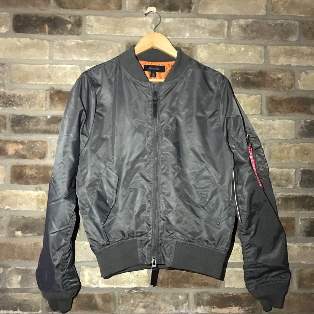 Olive green bomber jacket