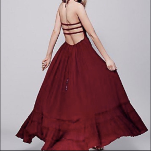 extratropical maxi dress red