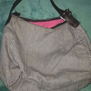 large striped GAP tote