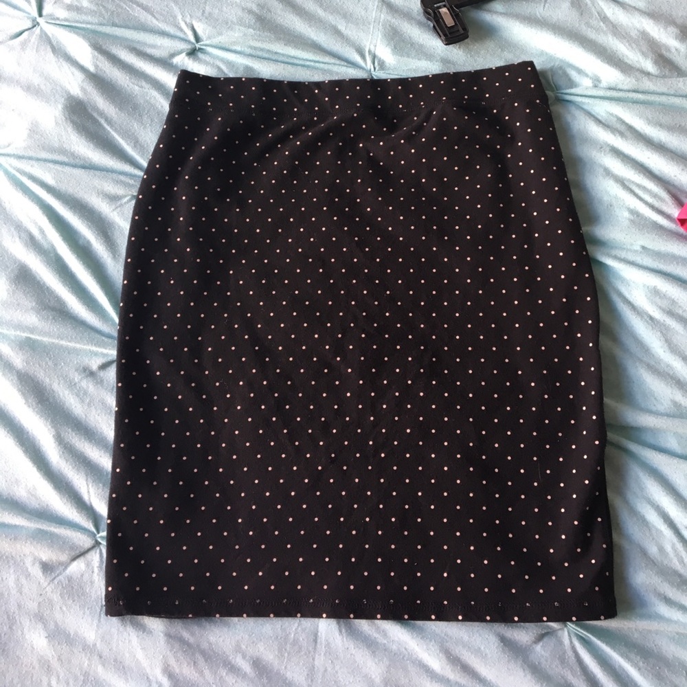 Polkadot pencil skirt