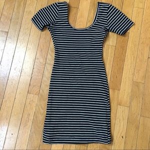 American apparel striped bodycon dress