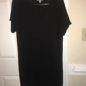 Black mid length dress