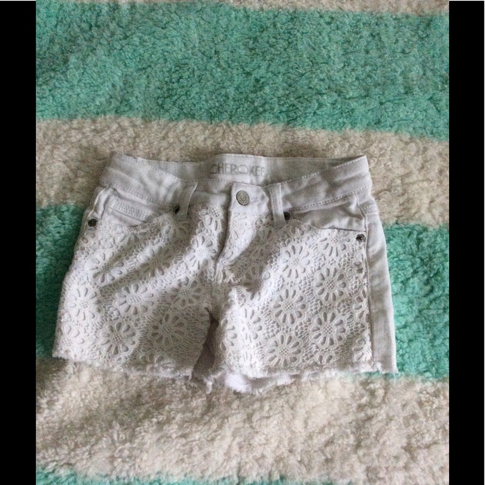 White denim shorts