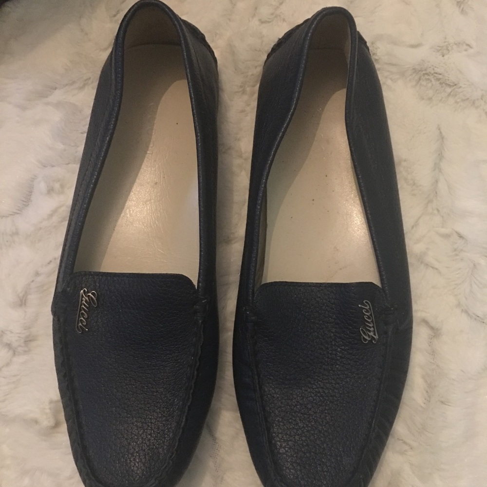 Authentic Blue Gucci Loafers