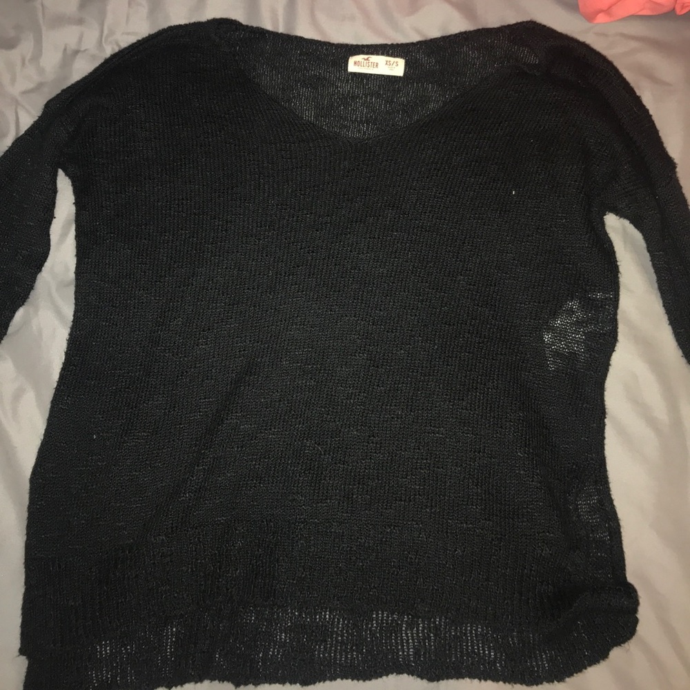 Hollister black v neck sweater!