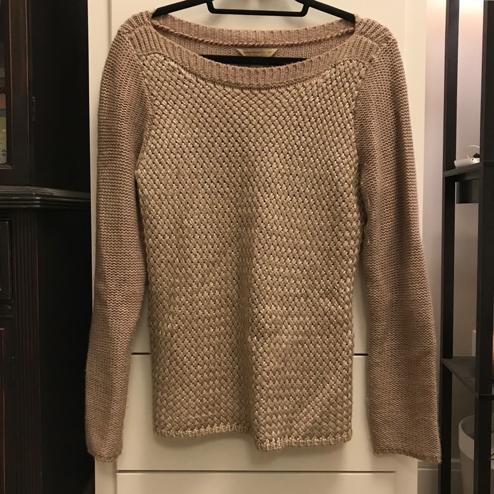 Banana Republic Heritage Tan and Gold Sweater