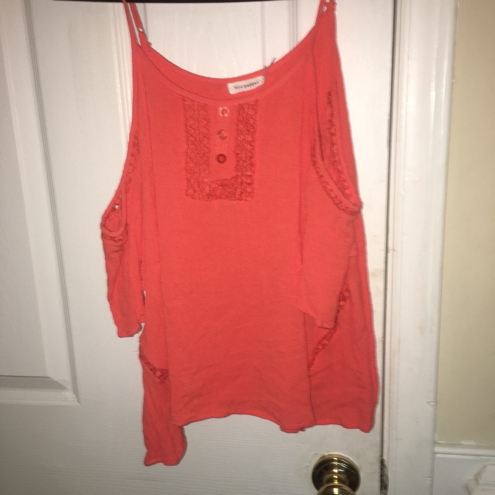Coral crop top