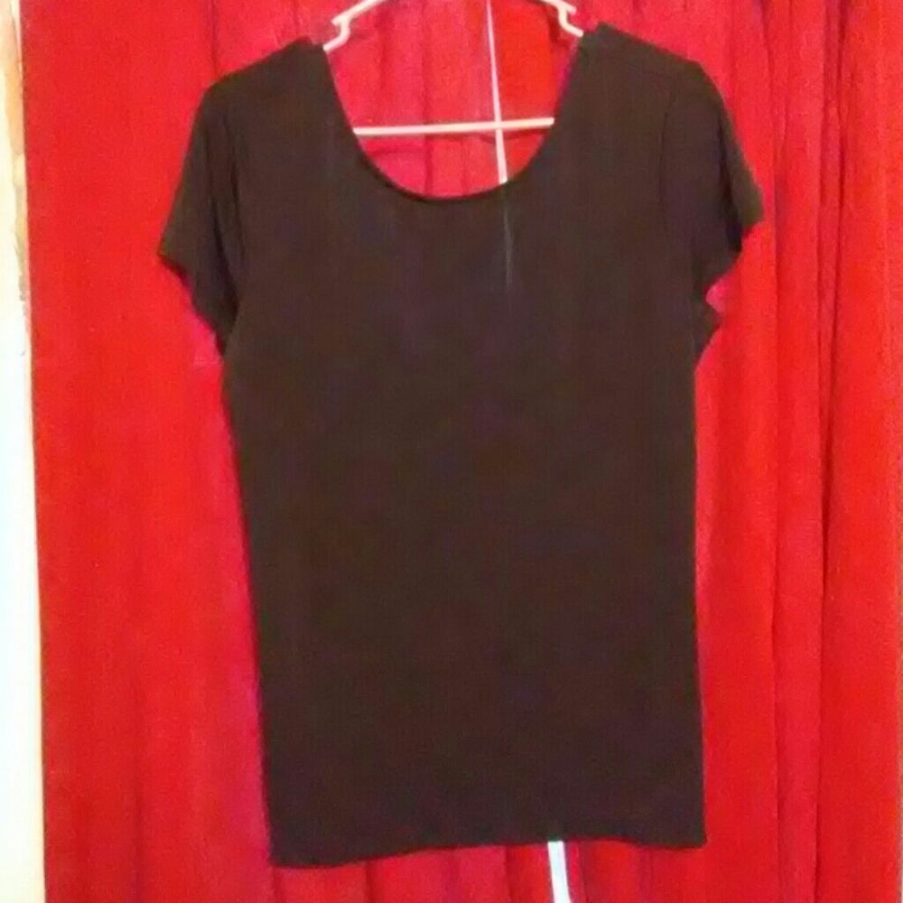 Express open v back shirt