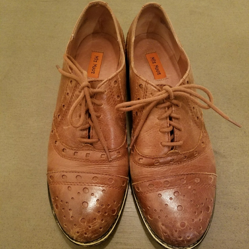 Womens Miz Mooz Monaco brown leather Oxford size 9