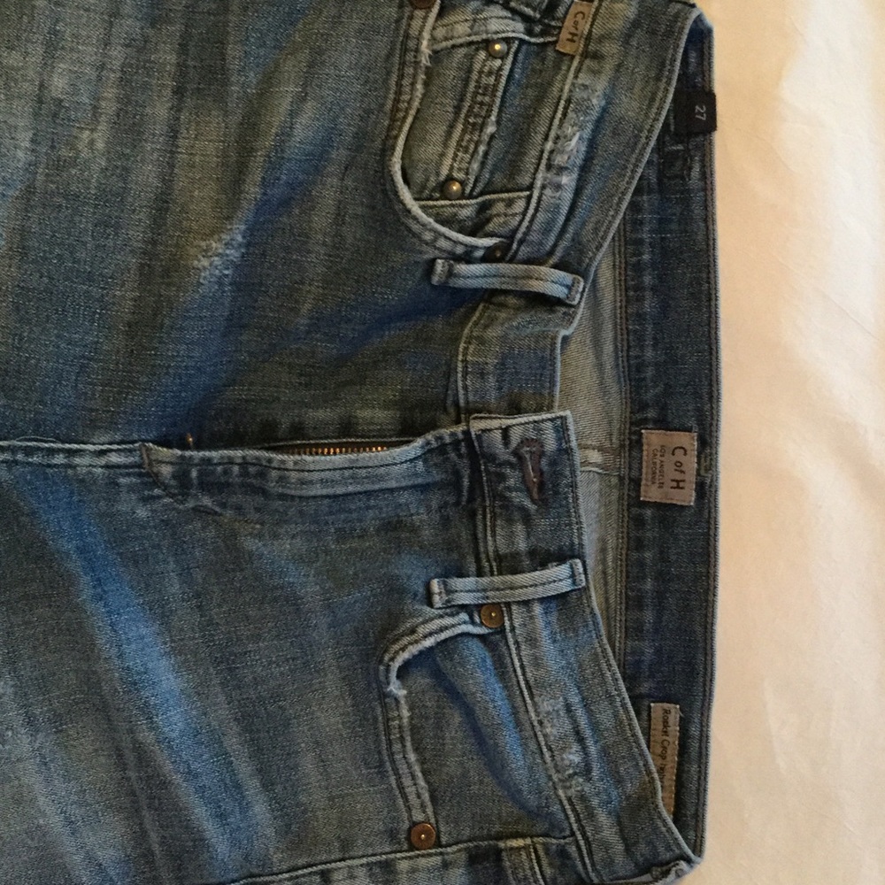 Cropped high rise jeans