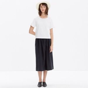 Madewell | Navy Sunset silk skirt