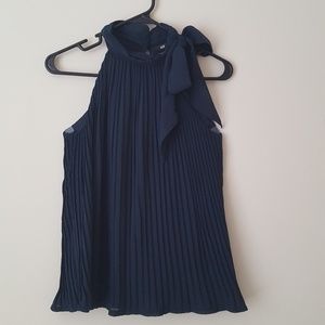 Halter bow neckline blouse