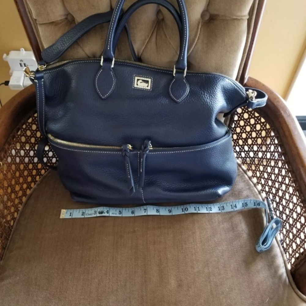 Dooney & Burke Navy Blue Handbag w/cross strap