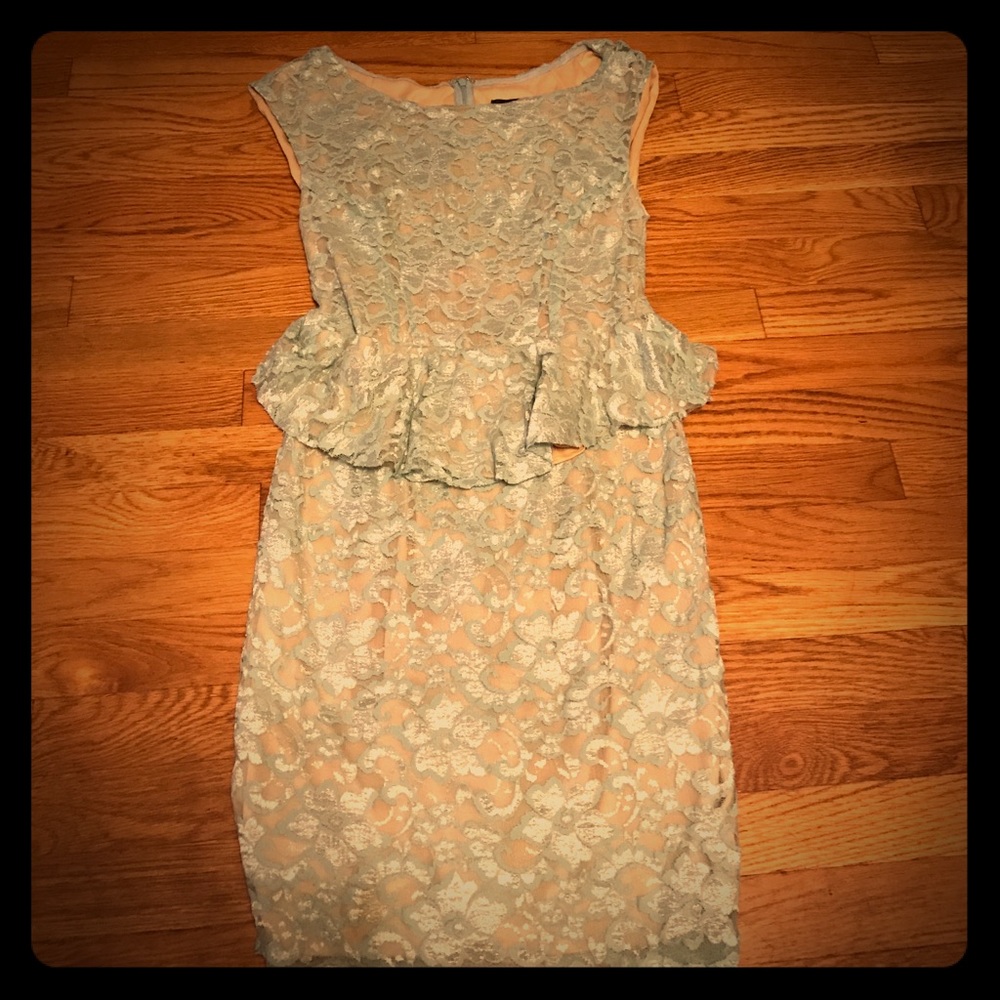 Alexia Admor Mint Lace Poplin Dress