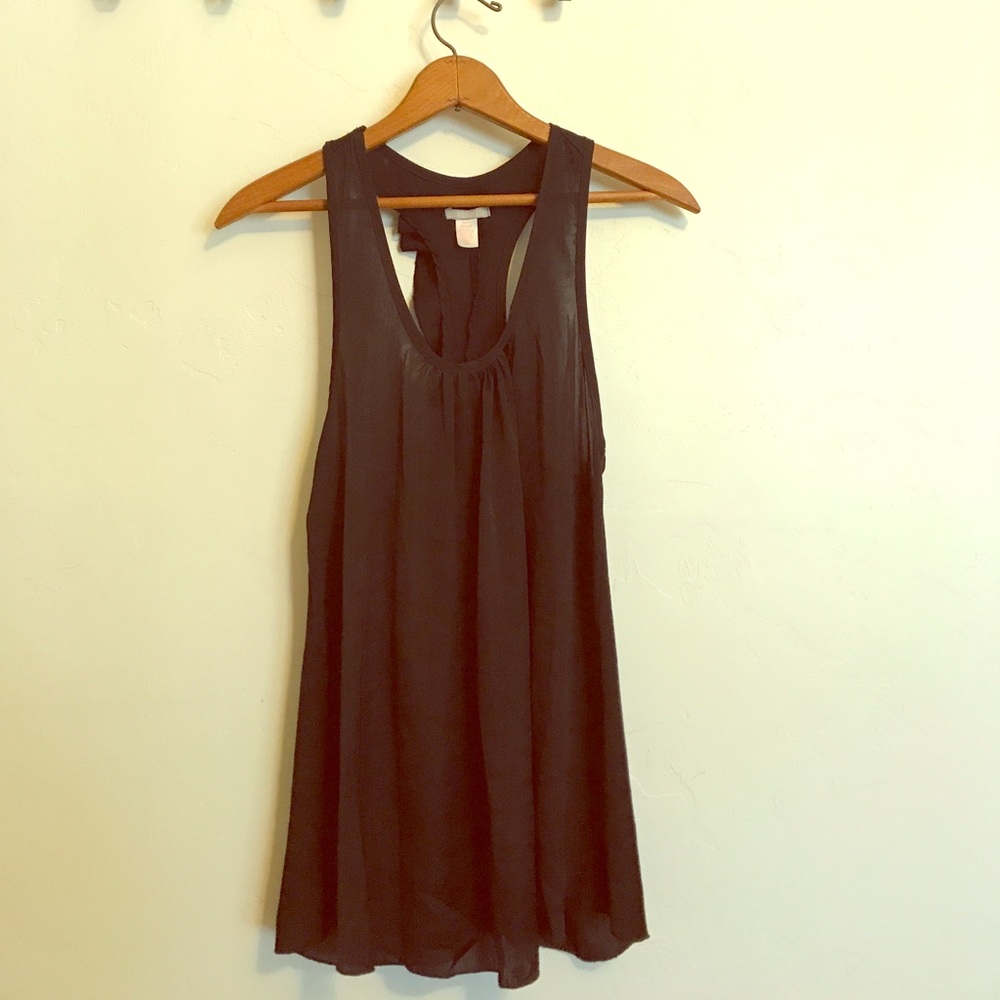 Frilly and fun black tank