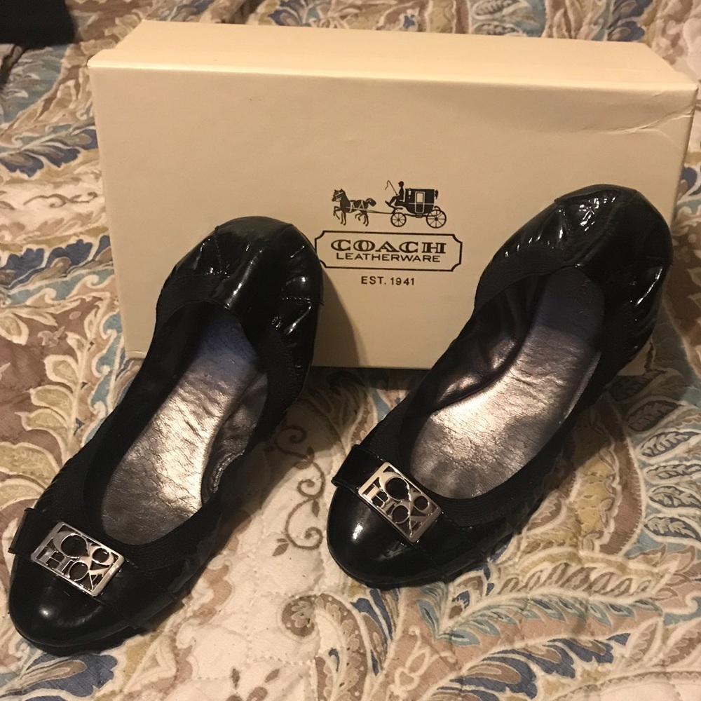 Black Coach ballet flats
