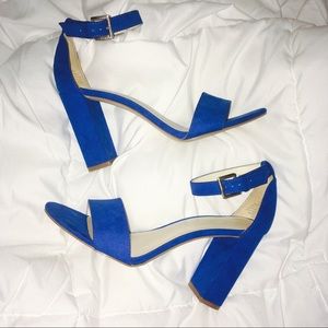 Royal Blue Block Heel